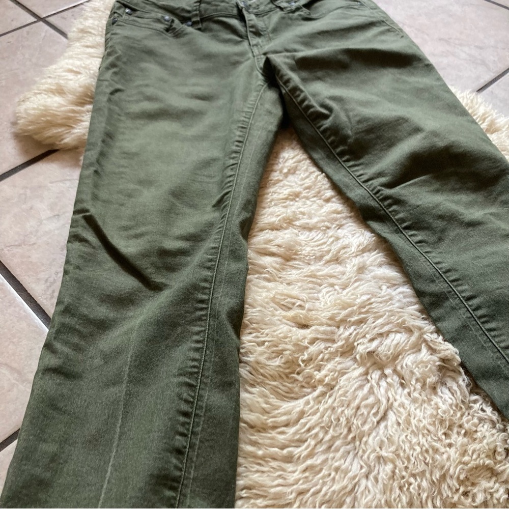 PRANA Kayla forest green Stretch Skinny Jeans mid rise - Picture 7 of 9